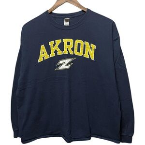 university of Akron Zips College collegiate Sports long sleeve Crewneck Shirt